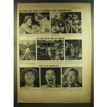 1937 Paramount Mountain Music Movie Ad - Hollywood goes native