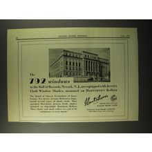 1929 Hartshorn Shade Rollers Ad - The 792 windows in the Hall of Records
