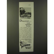 1931 Vermont Publicity Bureau Ad - Discover.. Your summer home