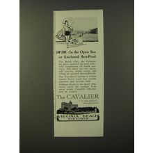 1931 The Cavalier Hotel Ad - Swim - in the Open Sea or Enclosed Sea-Pool