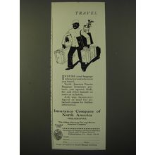 1925 INA Insurance Company of North America Ad - Insure your baggage