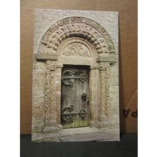 12th C. NORMAN DOOR, KILPECK CHURCH, HEREFORDSHIRE unused vintage postcard =