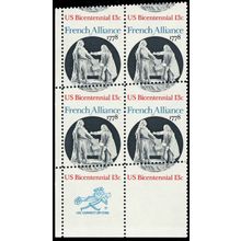 1753, Misperf Freaky Error Zip Block Mint NH 13¢ Bicentennial * Stuart Katz