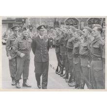 King George VI WW2 Home Guard Inspection Norwich Norfolk Postcard