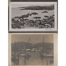 Syros Greece Harbour 2x Ship Harbour Greek Old Postcard s