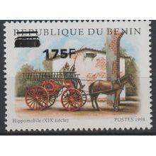 Bénin 2005 Mi. 1384 Hippomobile Pferd cheval Faune Pompiers Surchargé MNH**