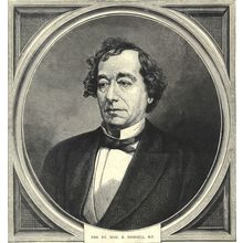RT. HON. BENJAMIN DISRAELI, M.P. 1872 VICTORIAN ENGRAVING