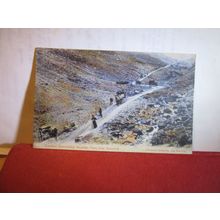 coaches HONISTER PASS, nr KESWICK, CUMBRIA antique postcard by Abraham c.1905 =
