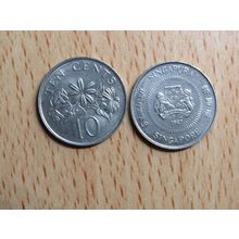 Singapore 1987 10 Cents Coin