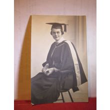 UNKNOWNUNIVERSITY GRADUATE, antique photograph postcard by French/Wallington =