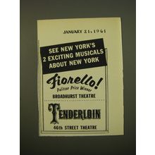 1961 Broadway Musicals Advertisement - Fiorello! And Tenderloin