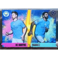Topps Champions League 22/23 Sticker 332 Kevin De Bruyne / Riyad Mahrez ImpactI