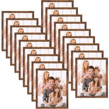 WIFTREY Multi 8X10 Picture Frames 18 Pack, Rustic Brown 8 by 10 Photo Frame Bulk