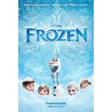 Frozen (2013)_6 Movie Film Poster Canvas iconic design