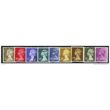 1971/1996 9 different values from 26p to 31p - fine used (o)