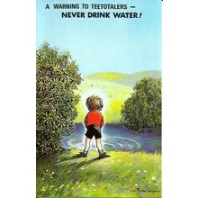 BAMFORTH COMIC "Never Drink Water" Postcard (2034)