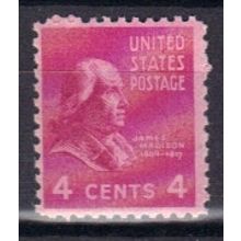 808 4c James Madison Just Clears MNH B0095