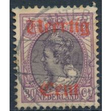 Queen Wilhelmina optd Red: 30c - Netherlands 1919 - FH - MiNr 95