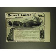 1908 Belmont College Ad - Unrivaled in the South