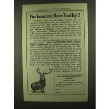 1909 Hartford Fire Insurance Ad - Rates Too High?