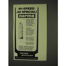 1973 Norma Hi-speed .38 Special Bullet Ad