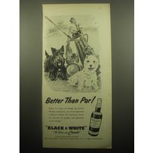 1959 Black & White Scotch Ad - art by Morgan Dennis - Better than par