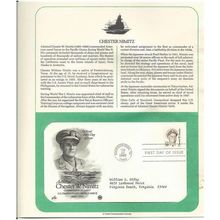CHESTER W. NIMITZ ' OFFICIAL FIRST DAY of ISSUE ' (1985)