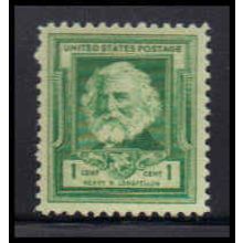864 1c Henry Longfellow Fine MNH KA2486