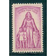 1087 3c Polio Fine MNH