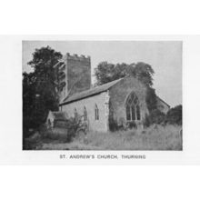 St Andrews Church Thurning Northampton Postcard