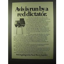 1971 Avis Rent-a-Car Ad - Run By a Red Dictator