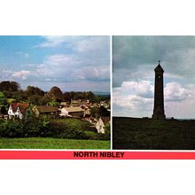 Postcard North Nibley, Gloucestershire. Multiview. Unposted