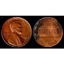 USA One Cent 1959 Used Coin Lincoln Memorial 1c