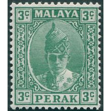 Perak 1941 3c green Thin striated paper SG106a unused