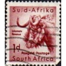 South Africa 1954 . 1d Value. Gnu. Fine Used