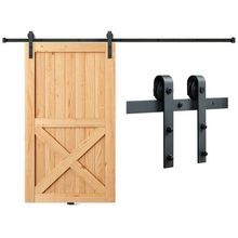 10FT Sliding Barn Door Hardware Kit, 330LBS Loading Heavy Duty Barn Door Tra...