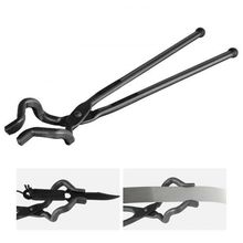 Blacksmith Tongs, 18 Z V-Bit Tongs, Carbon Steel Forge Tongs with A3 Steel R...