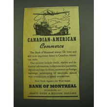 1942 Bank of Montreal Ad - Canadian-American Commerce