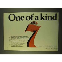 1970 Seagram's 7 Crown Whiskey Ad - One of a Kind