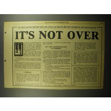 1974 Indochina Peace Campaign Advertisement - It's not over