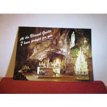 THE MIRACULOUS GROTTO, LOURDES, FRANCE used postcard 1994 pm =