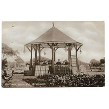 The Park Bandstand, Dovercourt, Essex, RP Postcard.