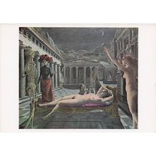 Paul Delvaux Venus Asleep Tate Gallery 1944 Painting Postcard