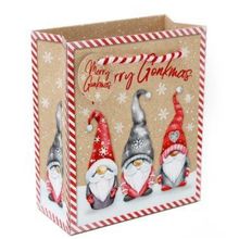 Christmas Gift Bag Gnome Merry Gonkmas Santa Xmas Gonk Medium 23 x 19 cm