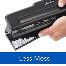 10-Sheet Desktop Three-Hole Adjustable Punch 9/32" Holes Black