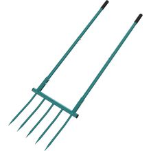 Broad Fork Garden Tool, 5 Tines 20 in Broadfork Hand Tiller, 55 Inch Heigh Pitch