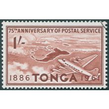 Tonga 1961 1s red-brown Tongan Postal Service Anniversary SG119 CTO