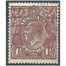 Australia 1930.SG97 1 1/2d Red-Brown Fine Used.