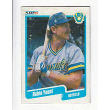 1990 Fleer Robin Yount #C-28 wax box bottom baseball card- NM- HOF – Brewers