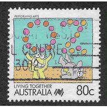 AUS 1988 80c 'LIVING TOGETHER - PERFORMING ARTS' FINE USED (EBID67-214)